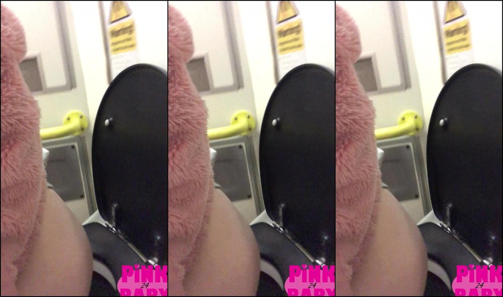"pinkbaby24" female desperation, pee, public toilet, toilet fetish peeing on the train manyvids