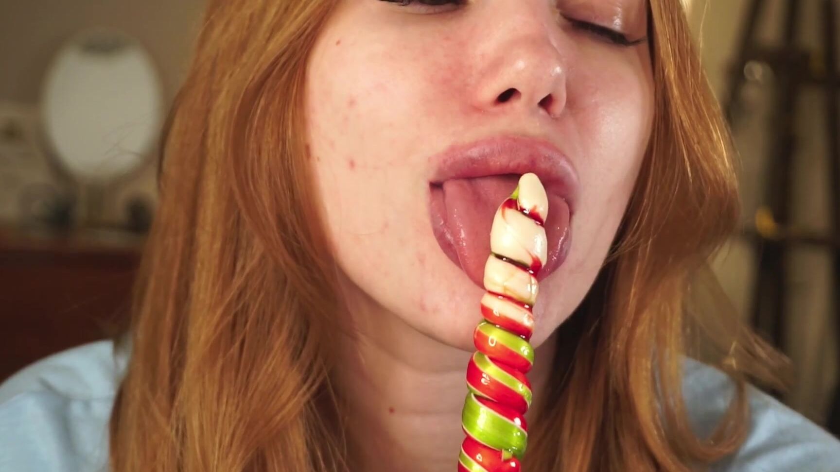 "Babyheavanian" closeup, facefetish, goddessworship, licking, lollipoplickers, mouthfetish, sfw, sucking, tease, tongue, tonguefetish Are you jealous of my tongue manyvids