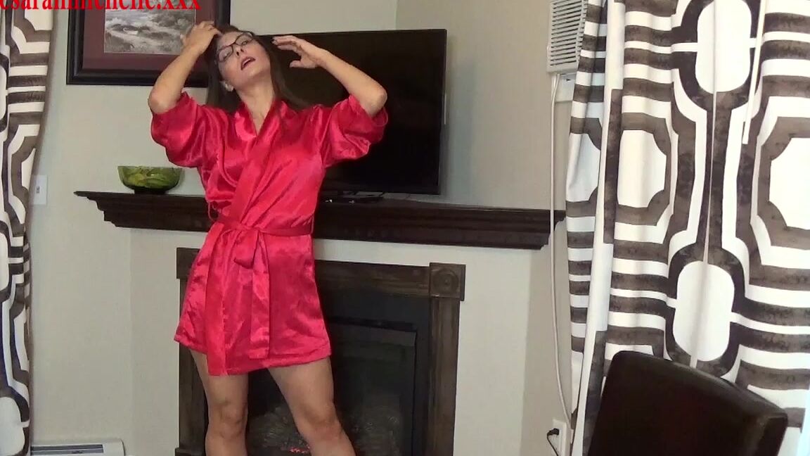 Sarah Michelle Satin Robe Tease