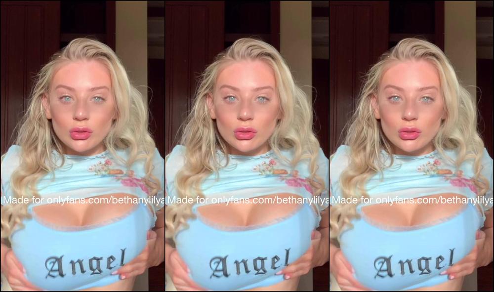 Bethanylilya Angel Blue Crop Top And Jeans Video