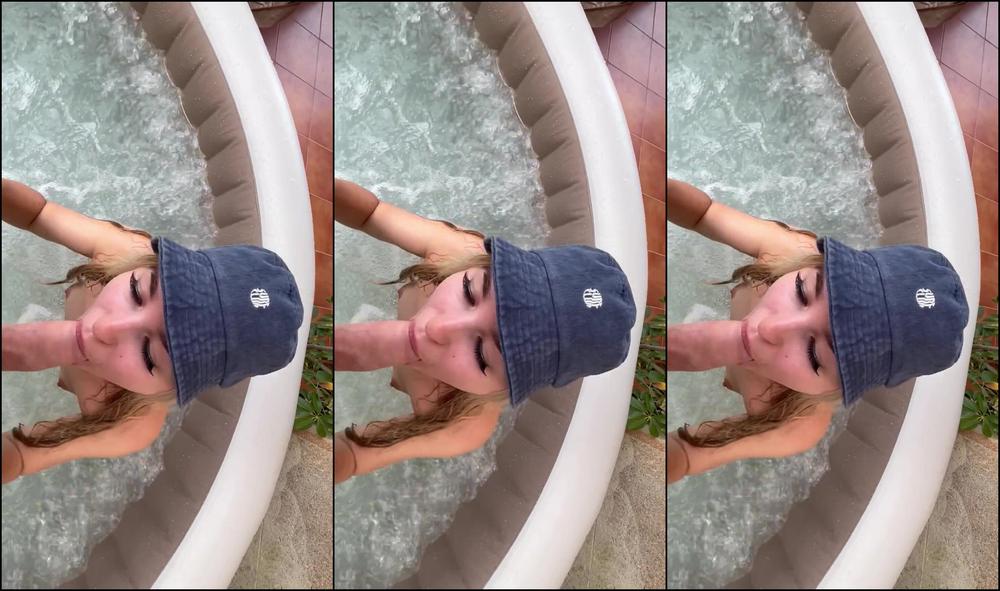 Catanddick Blowjob And Facial In The Jacuzzi