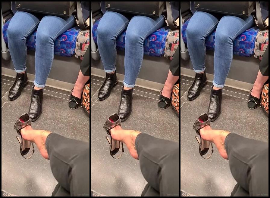 Feetbysherri Onlyfans Dangling On The Train