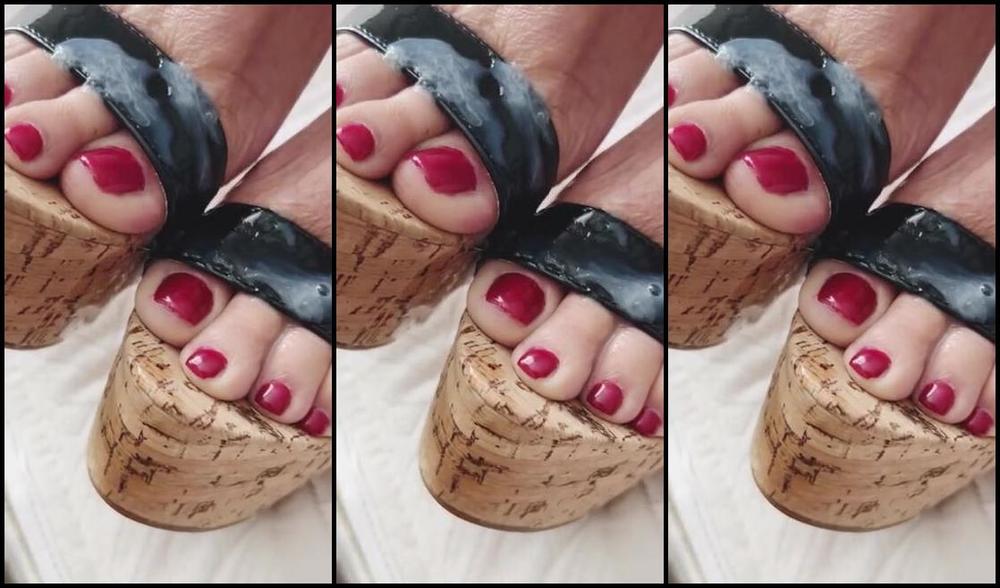 Kate Dangle Nicknamed Katedangle 09 02 2023 Onlyfans Video Fresh New Dark Red Pedicure New 7 Inch Cork Heels Morning Light And A Massive Load