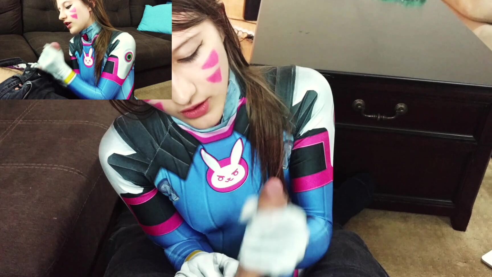 Cosplay, Eye Contact, Gamer Girl, Hand Fetish, Handjobs amber sonata overwatch dva plays with her joystick ManyVids