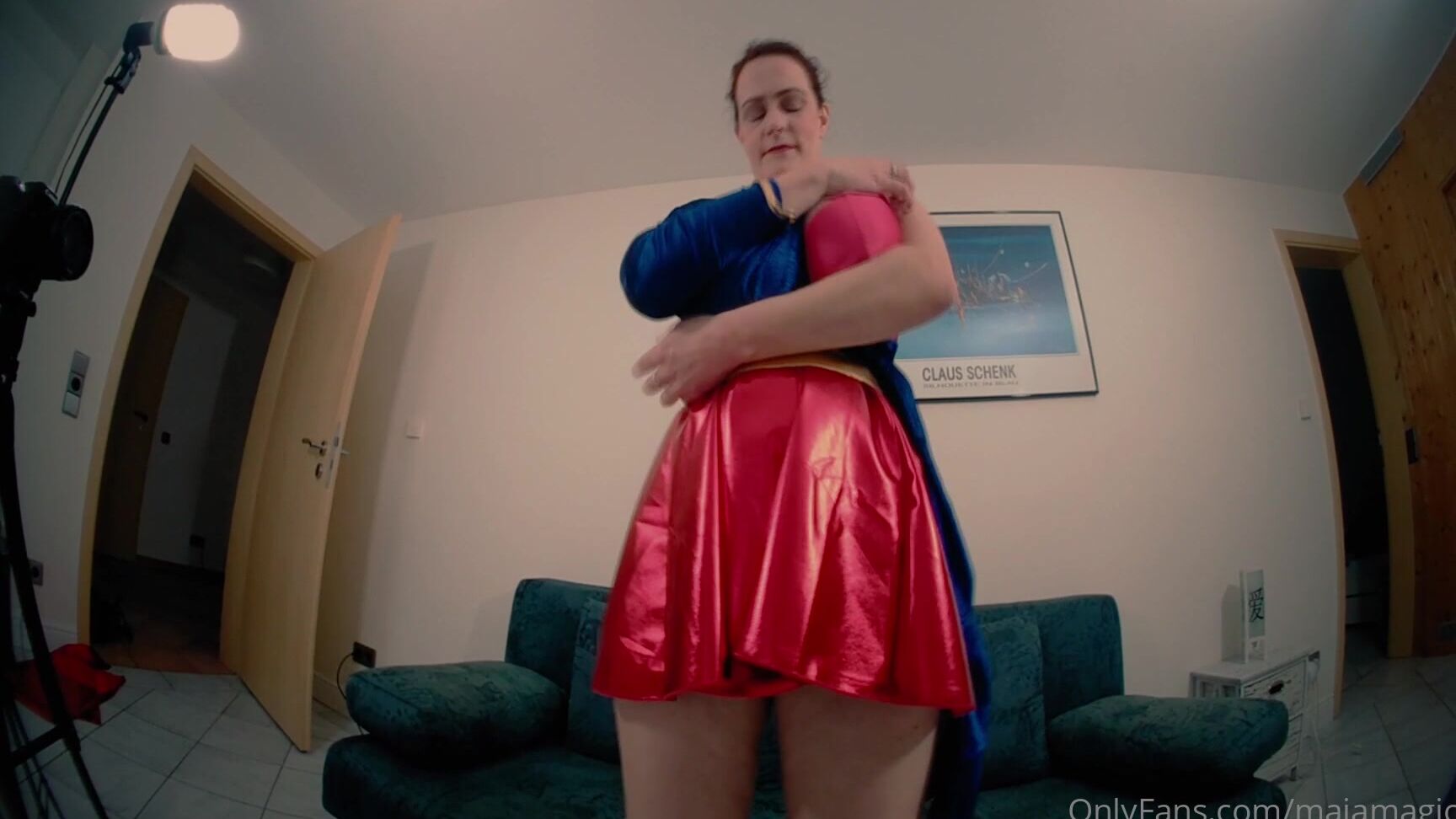 Majamagic M Messycleo Strips Out Of Her Supergirl Costume