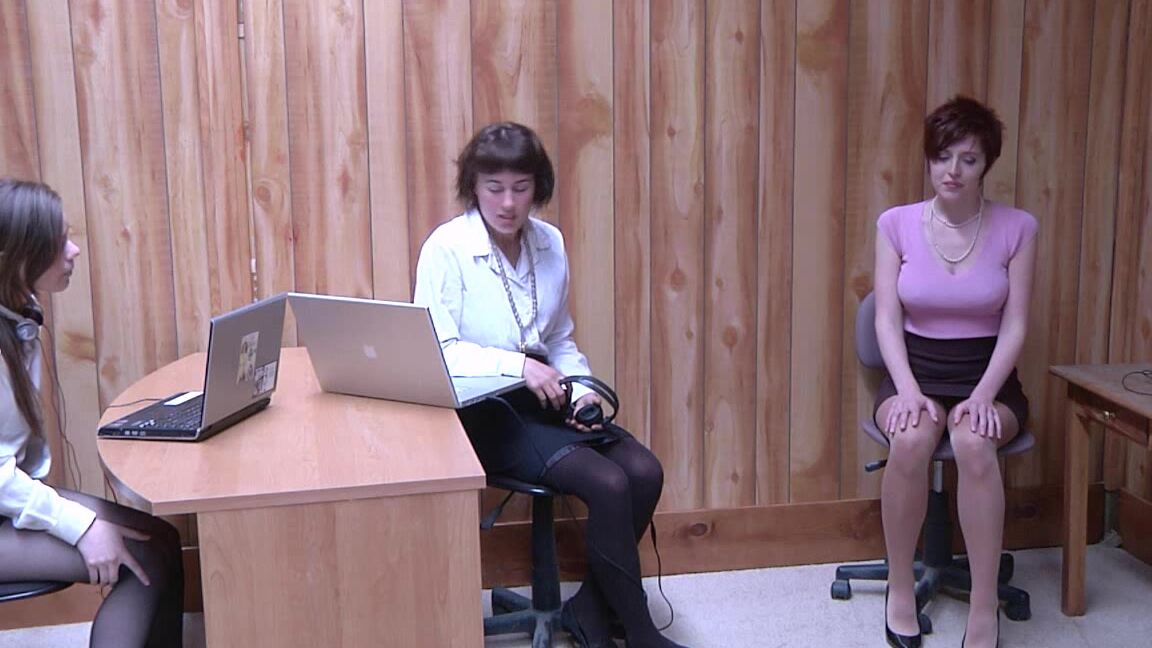 "RyAnne Rhodes, Olivia Glass, Tessa" behind the scenes, redhead, Shooting, big tits, hairy Telemarketer's Dream Grey Panther Films