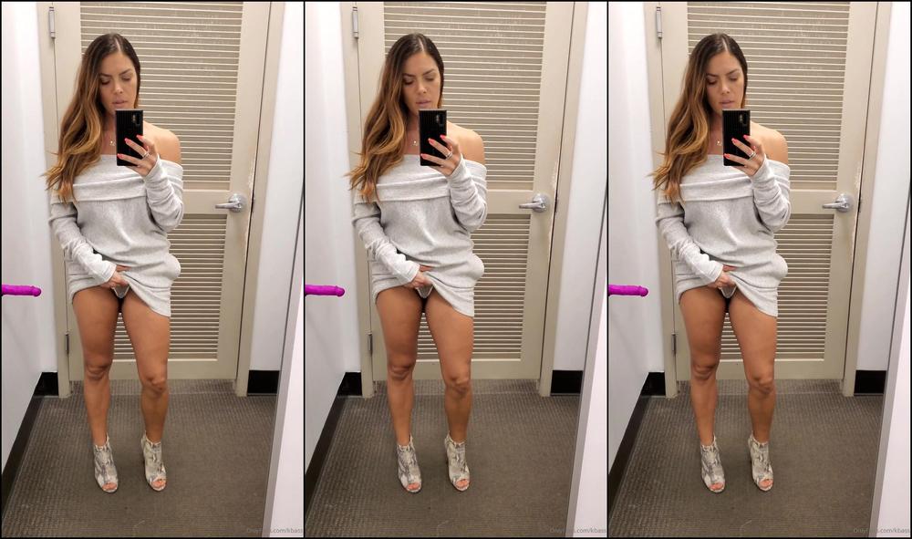Kbass Today S Panty Peek With Some Fun In The Dressing Room