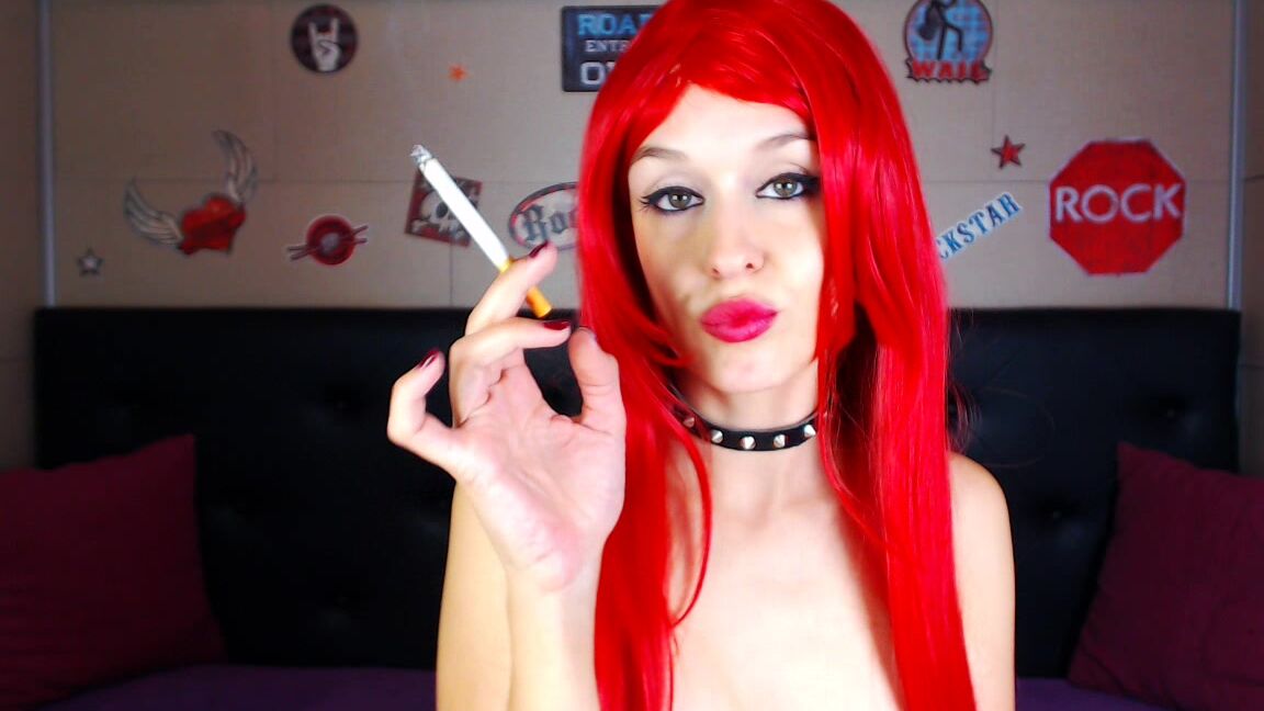 Candystart Sexy Redhead Smoking Fetish