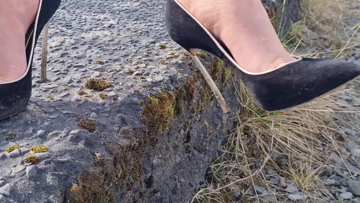 Kats Worn Heels Nicknamed Katswornheels Onlyfans These Suede Casadei Heels Have Already Been Submerged In A Huge Puddle Now Time For Some