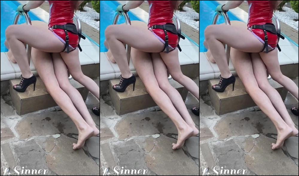 Israelimistress Destruction Of Swimming Pool Cleaning Man The Villa Has