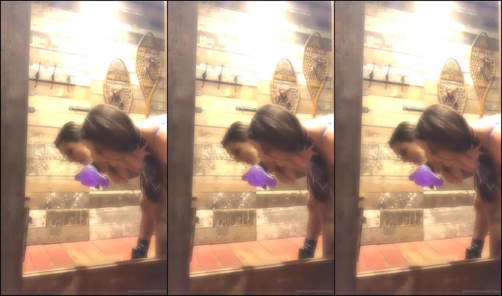 Suzie Love Fun With The Suction Dildo In The Changing Room