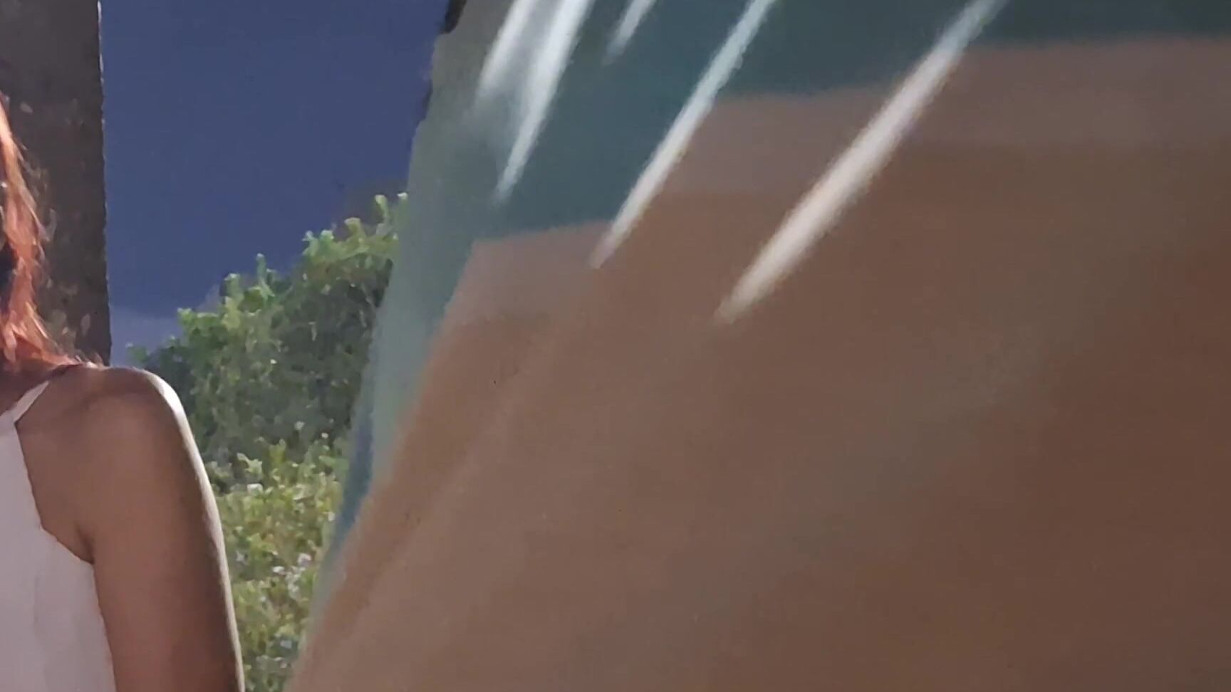 Risky Masturbation At The Bus Stop Next To The Hot Girl