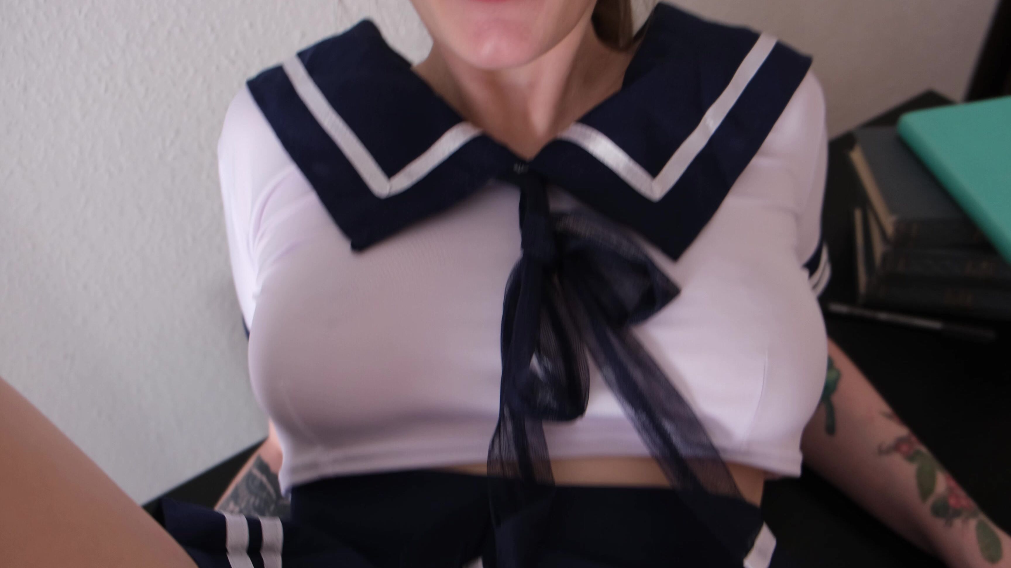 Deepthroat blowrayne pov blowjob and shoejob from schoolgirl ManyVids