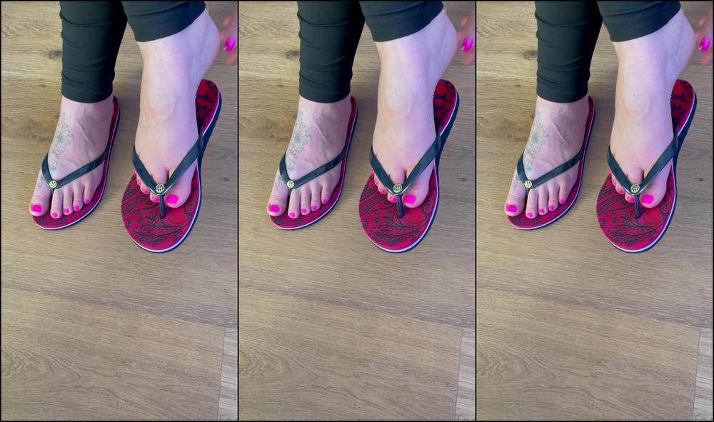Britty Feet Flip Flops Dangling For My Boys