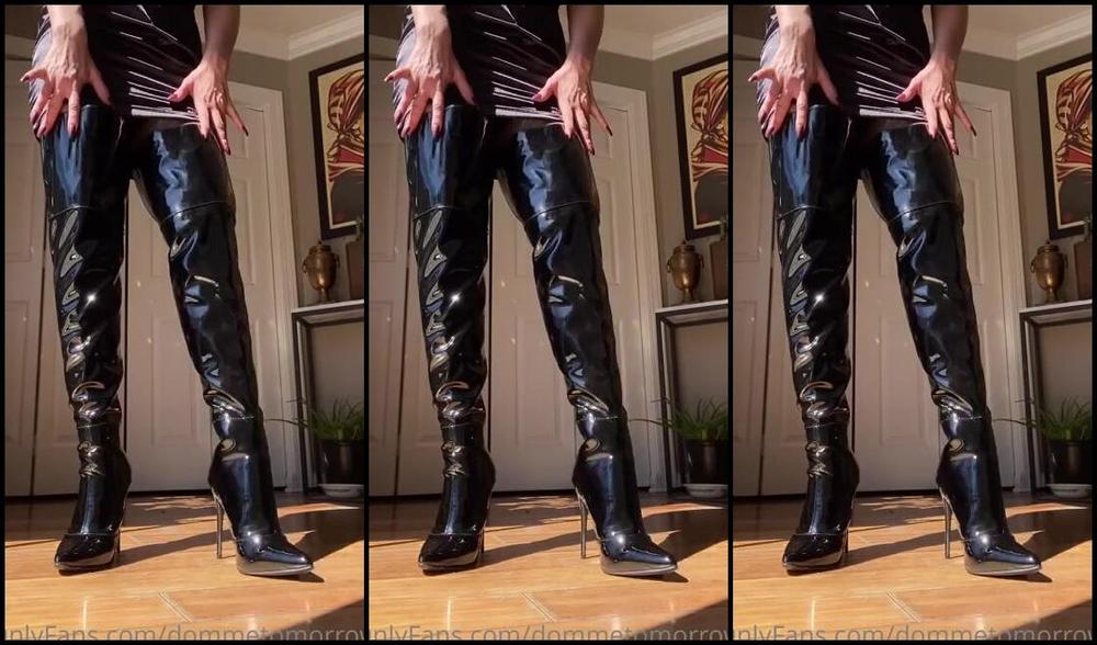 Ms Tomorrow Nicknamed Dommetomorrow Onlyfans Do You Think You Could Lick The Stickers Off The Soles Of These New Boots How Many Lick Would It Tak