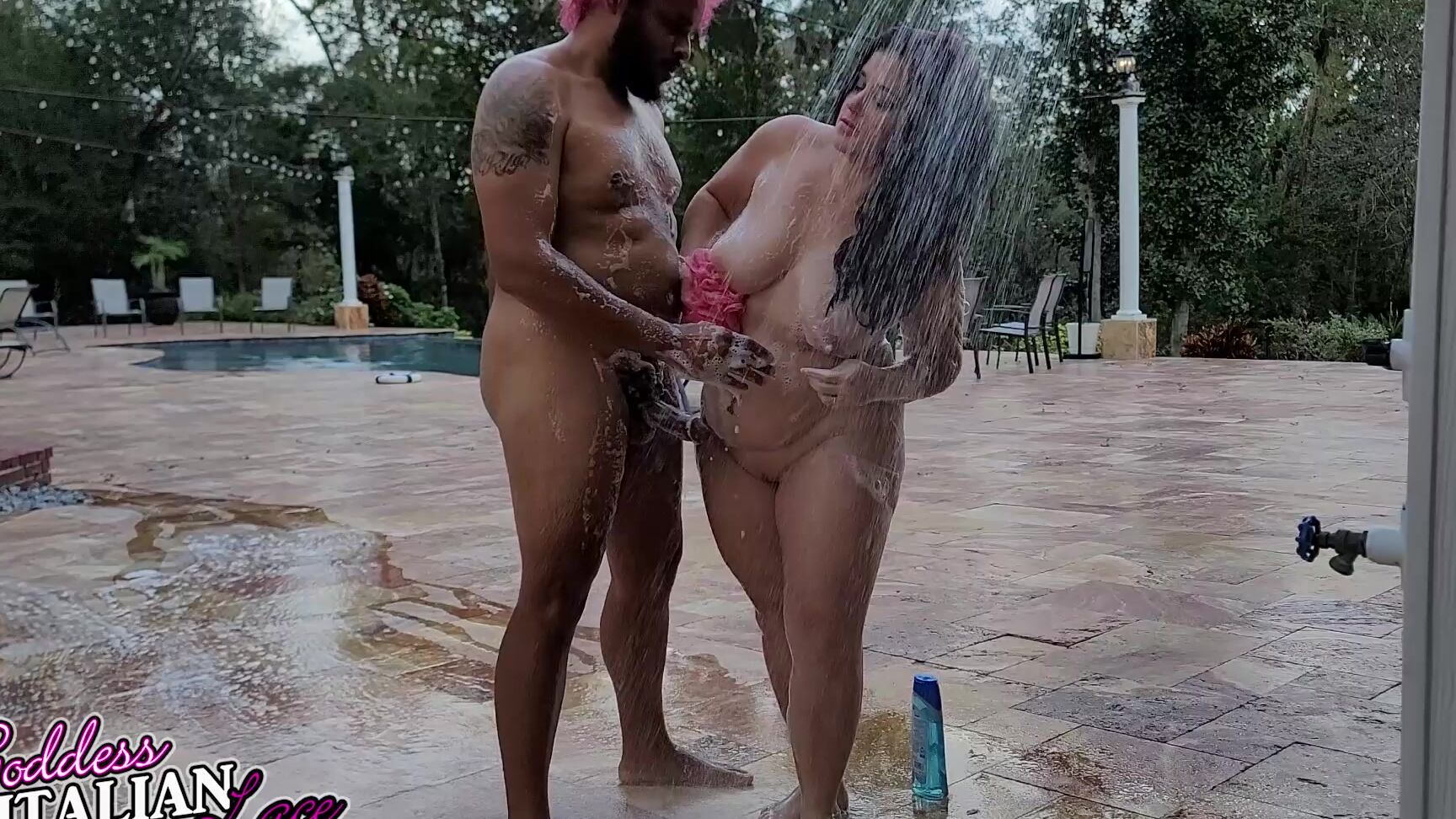 Italianlace Sharing A Sensual Shower