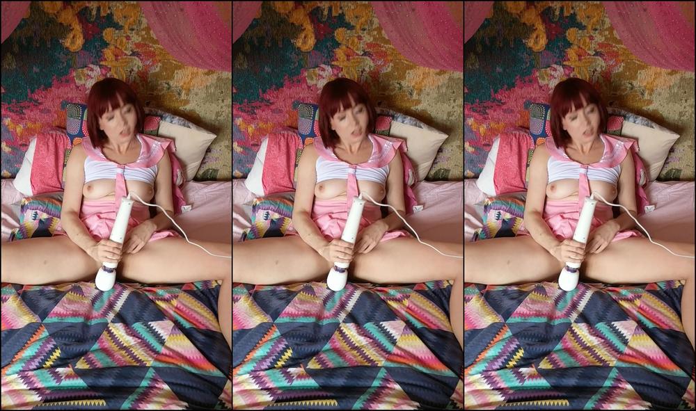 Hitachi, Orgasms, Redhead, School Uniform, Teens evaray hitachi sch--l girl ManyVids