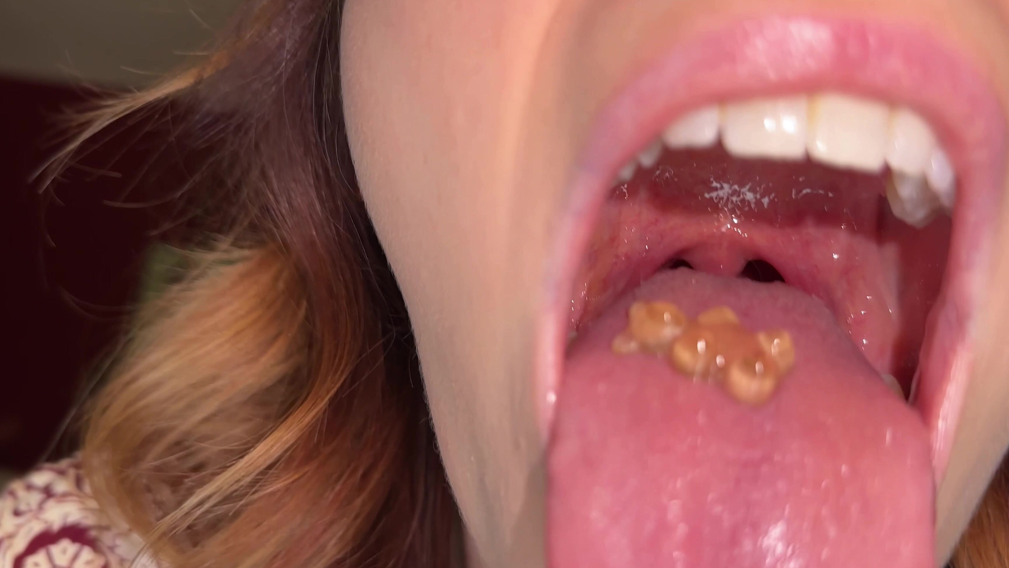 4k, mouthfetish, sfw, throatfetish, uvulafetish, vore uvula flex and swallow in 4k Manyvids