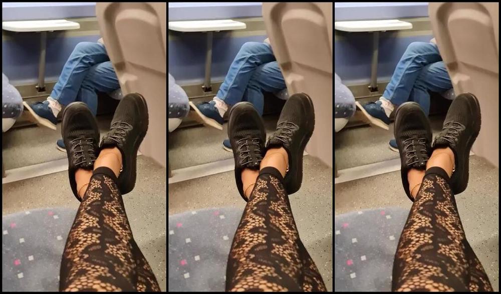 Feetbysherri Onlyfans Taking My Trainers Off On The Train