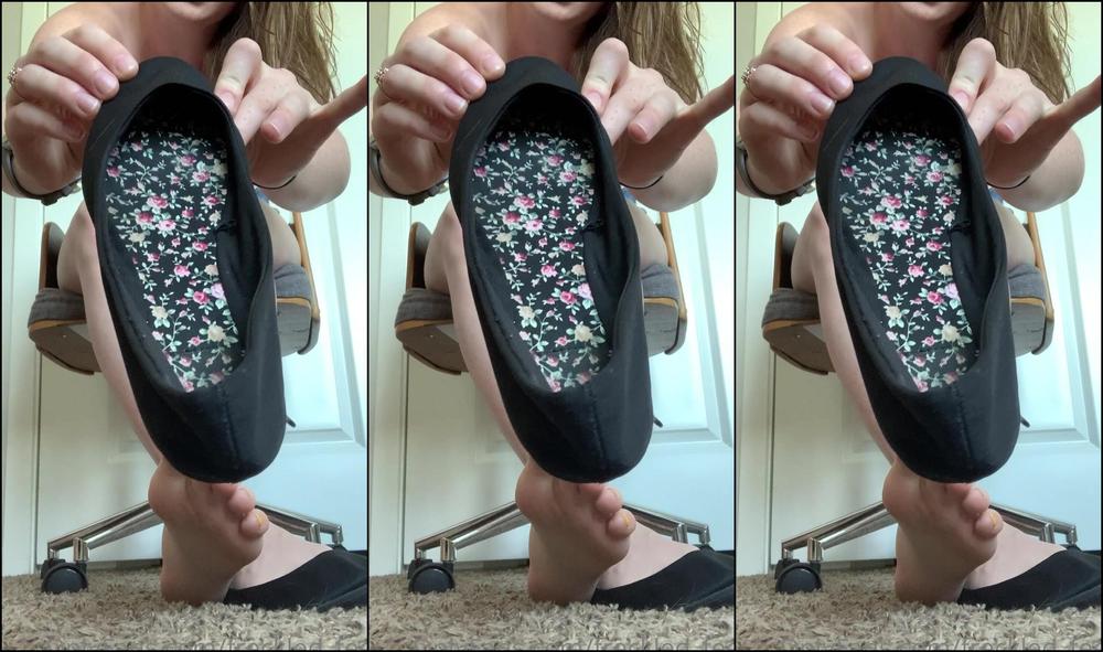 Freckled Feet Smelly Flats Tease Heel Popping Dangling And Teasing Right In Front Of Your Face Whil