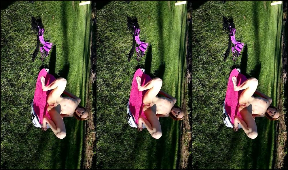 Elana X Outside Strip And Cum