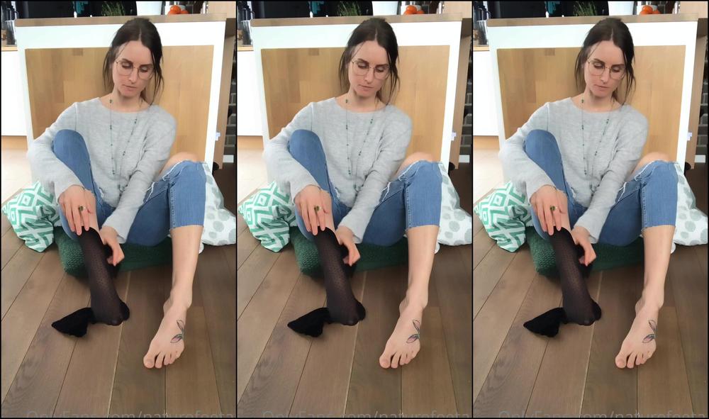 Naturefeetart By Special Request I Try On Recently Purchased Nylon Socks