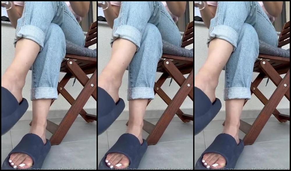 Mistressanna Onlyfans Worship My Feet While I Am Drinking Wine Outside Wfa