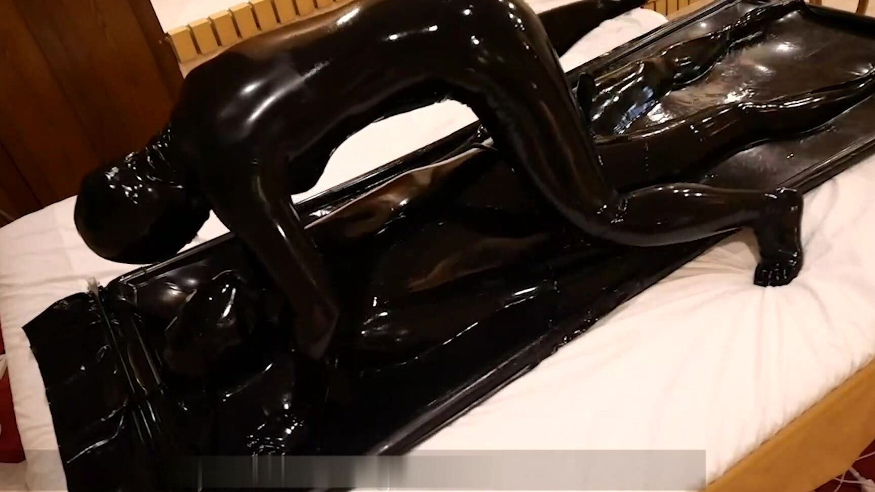 Exposed Penis Latex Vaccum Bed Snuggling