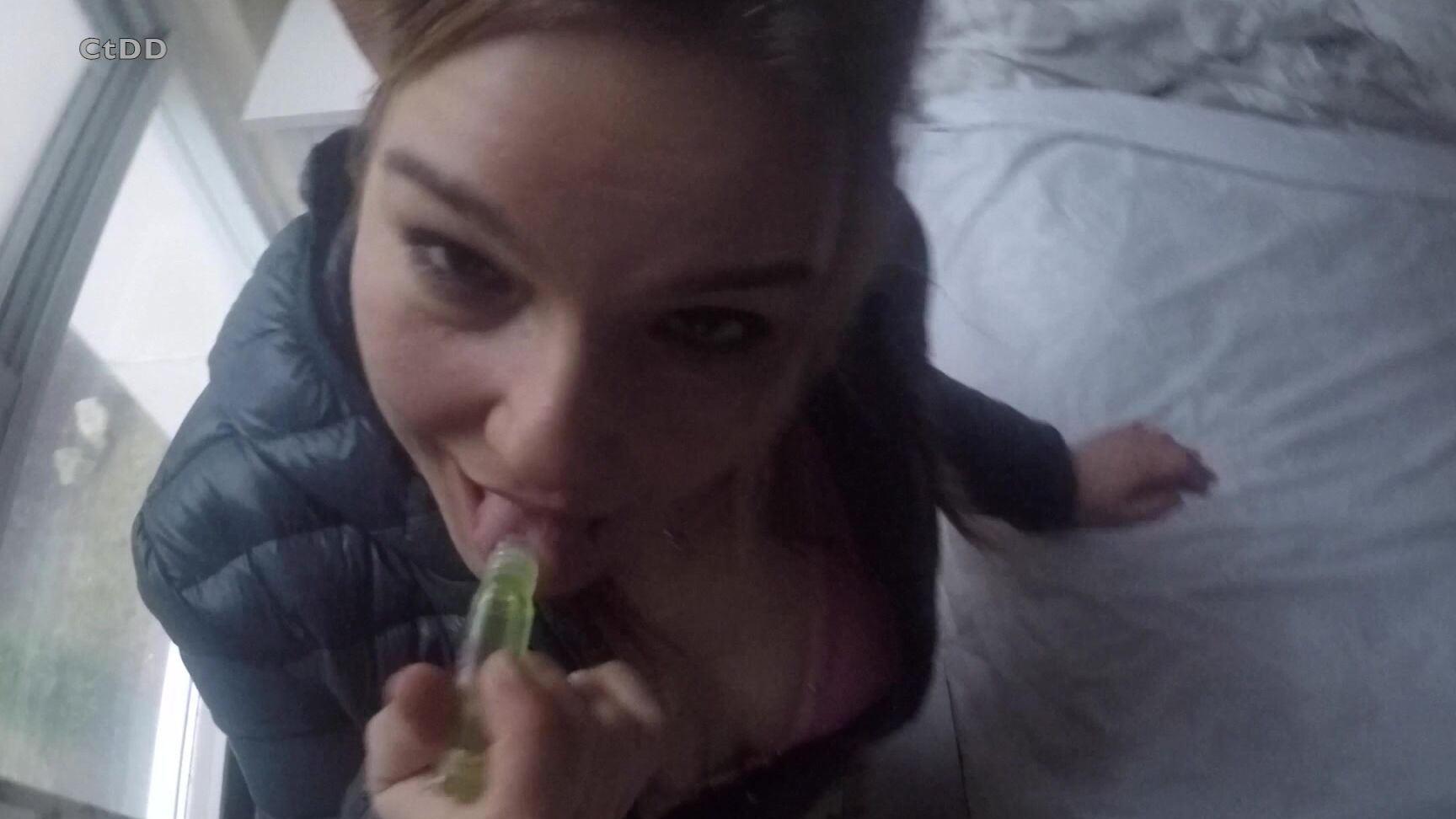 Dirtykristy Spitty Deepthroat Blowjob Down Jacket