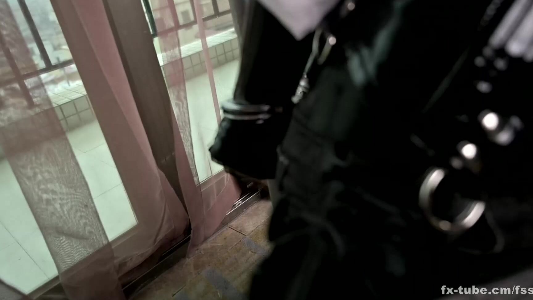 breathplay, gloves, fetish, latex, bondage Latex girl handcuffs bondage femdom and hood breathplay Fetish Slave Studio