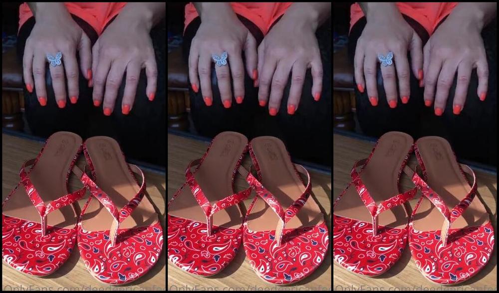 Deedeericanfeet Onlyfans Gm New Pedi Mani And New Flip Flops Very Pretty
