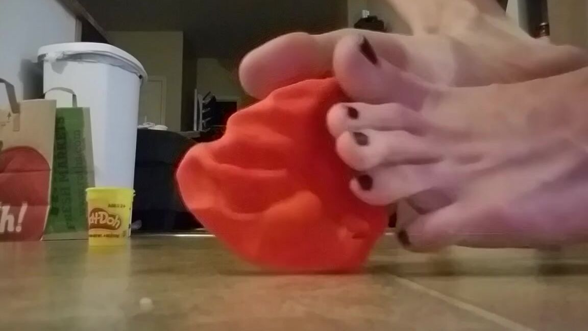 Premiumbrandy Onlyfans Playdough Play Nice And Simple Squishing Playdough With My Feet Rolling It Around And Having Some