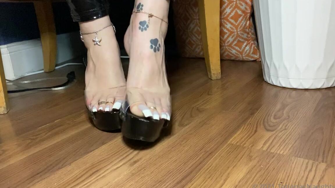 Tatianasnaughtytoes Nicknamed Tatianasnaughtytoes Onlyfans New 2021July15 High Heel Clear Mules