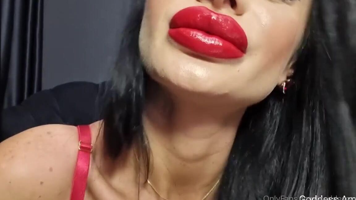 Goddess Ambra Nicknamed Goddessambra Onlyfans This Video Will Drag You Deeper Into Your Addiction For My Juicy Perfect Red Lips