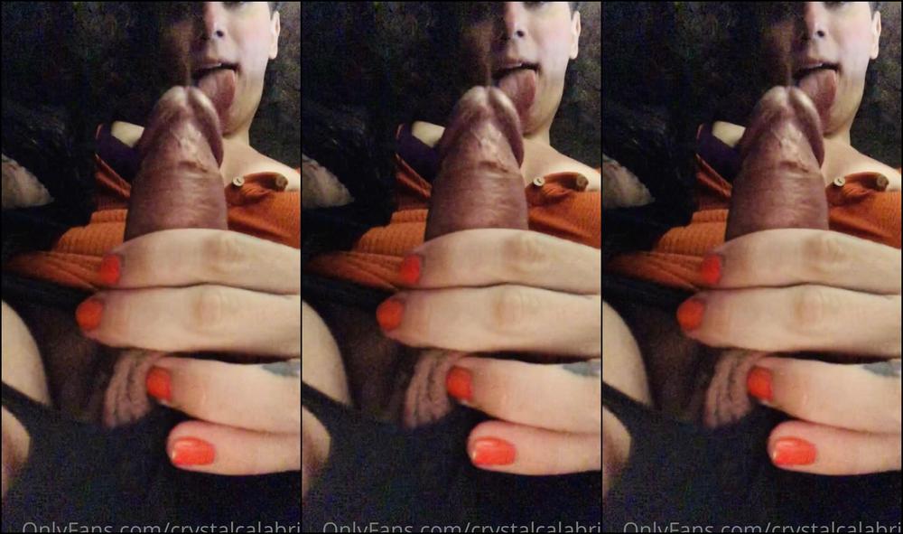 Crystalcalabria Do You Want A Taste Of My Delicious Girl Cock Cave Porn Min Close Up