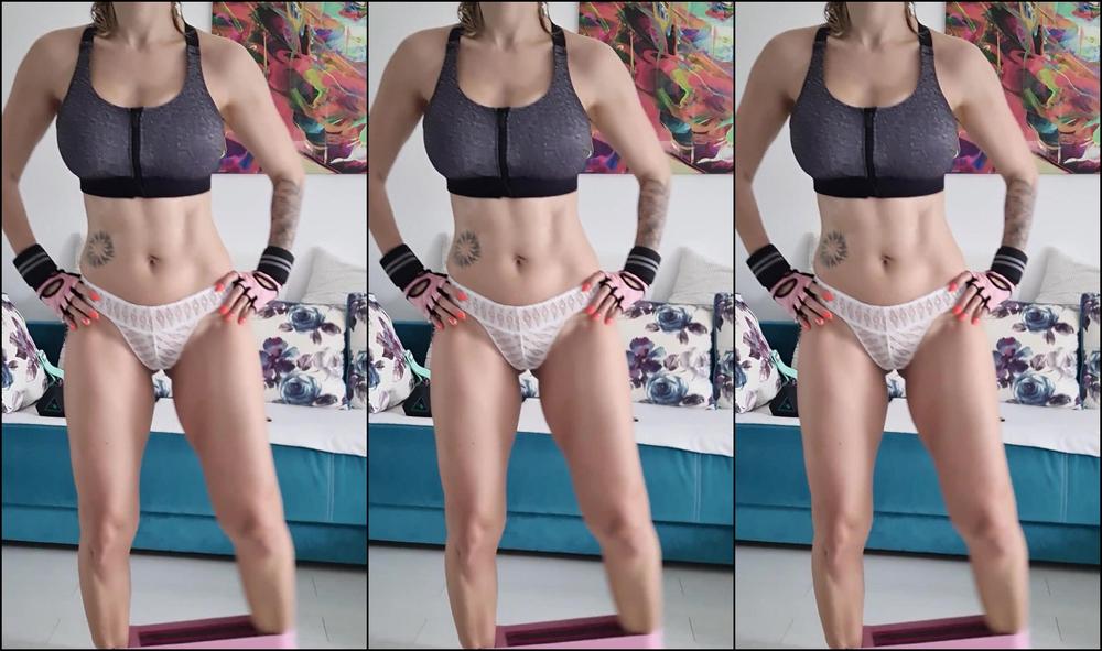 Indiscreethotandfit Milf Working Out In Thong And Stripping