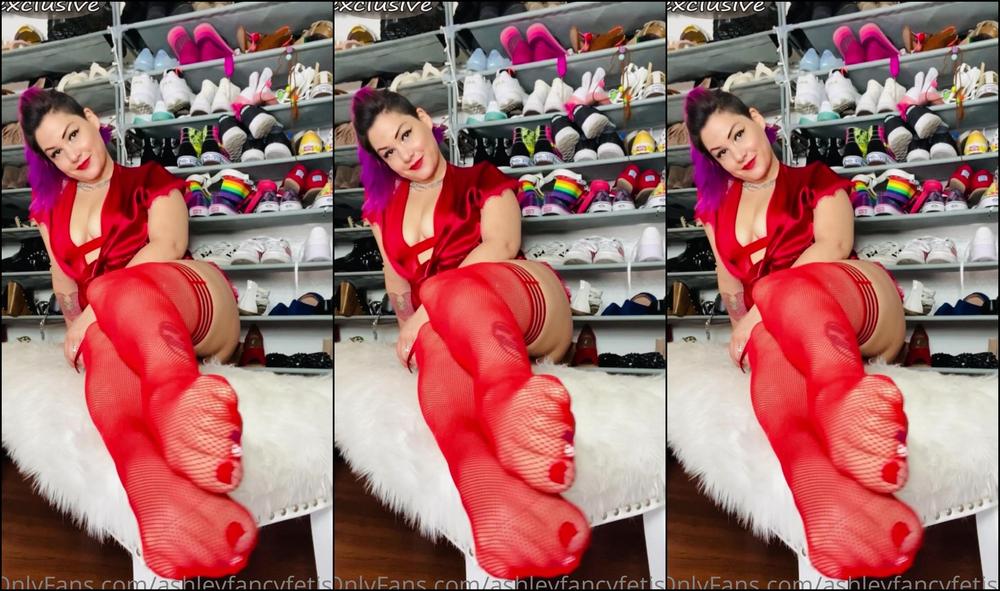 Ashleyfancyfetish Red Fishnets Joi Sorry This Dropping Is A Little Later Than Expected I Got A Bit Busy