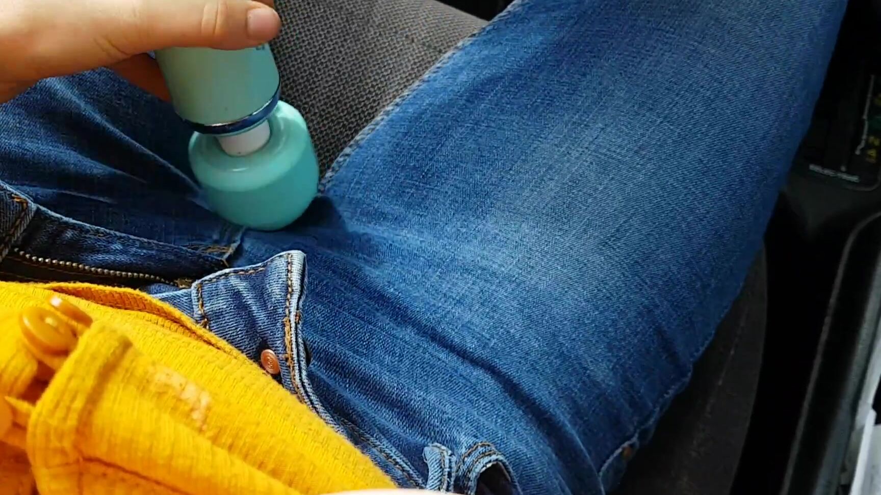 Car Sex,Hitachi,Jeans Fetish,Masturbation,POV hazel simone female pov hitachi quickie in the car ManyVids