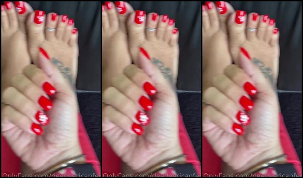 Deedeericanfeet Onlyfans My New Pedi Mani Guys Pov For Those That Kno Me Kno I M Not A Fan Of Red But This Was