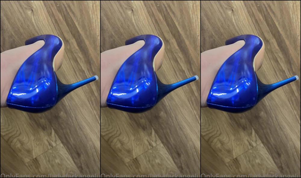 Lady Dark Angel New Blue Crazy Shoes