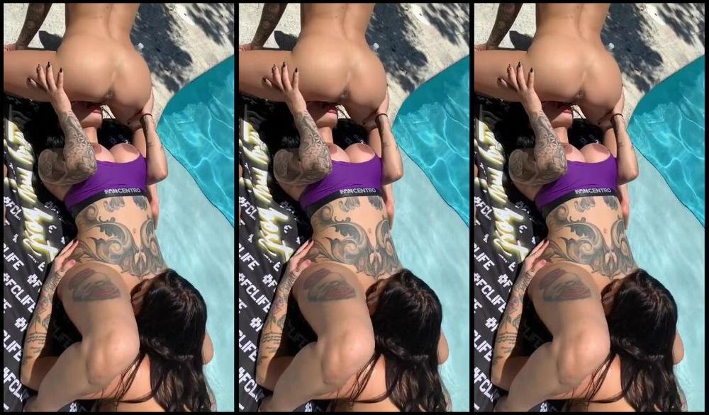 Karmen Karma Lesbian Pool Threesome