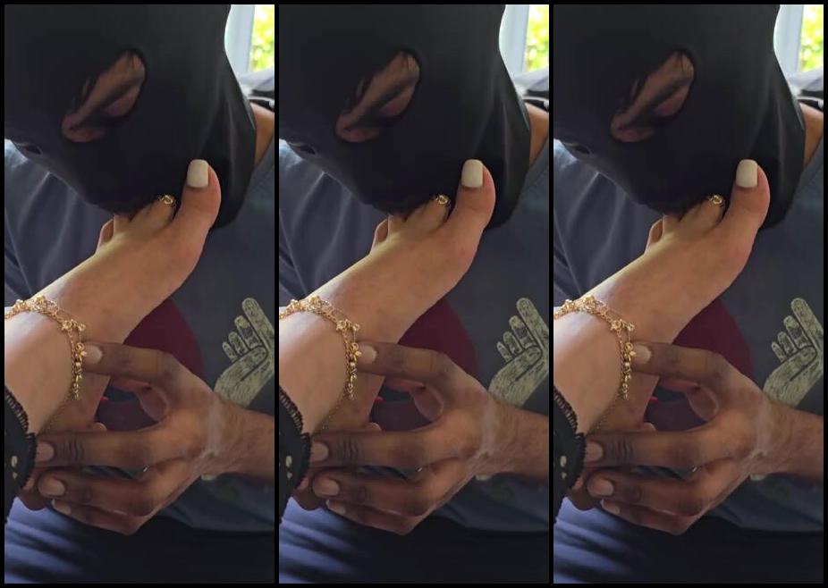 Feetbysherri Onlyfans White Toes Foot Worship With My Foot Boy X4