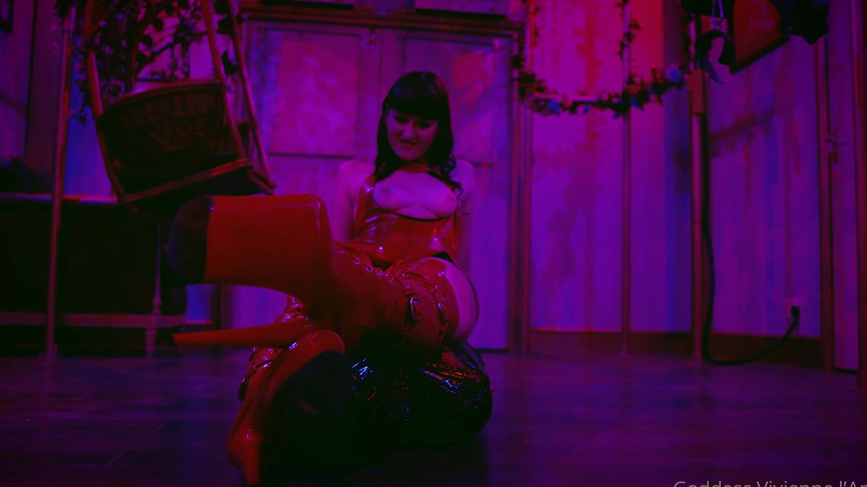 Vlproductionsuk Cocooned Boot Bitch Slave Is Mummified In Black Pallet Wrap And Made To Lick My Boots B