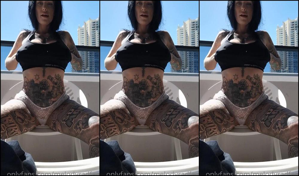 Melodyradford Nude Play On The Balcony For Everyone To See Jealous
