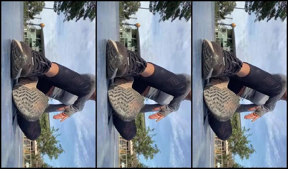 Goddessnutty2 Onlyfans Come And Have Fun With Me Outside After Finishing Exercise My Feet There Is A Lot Of Sweat And 1