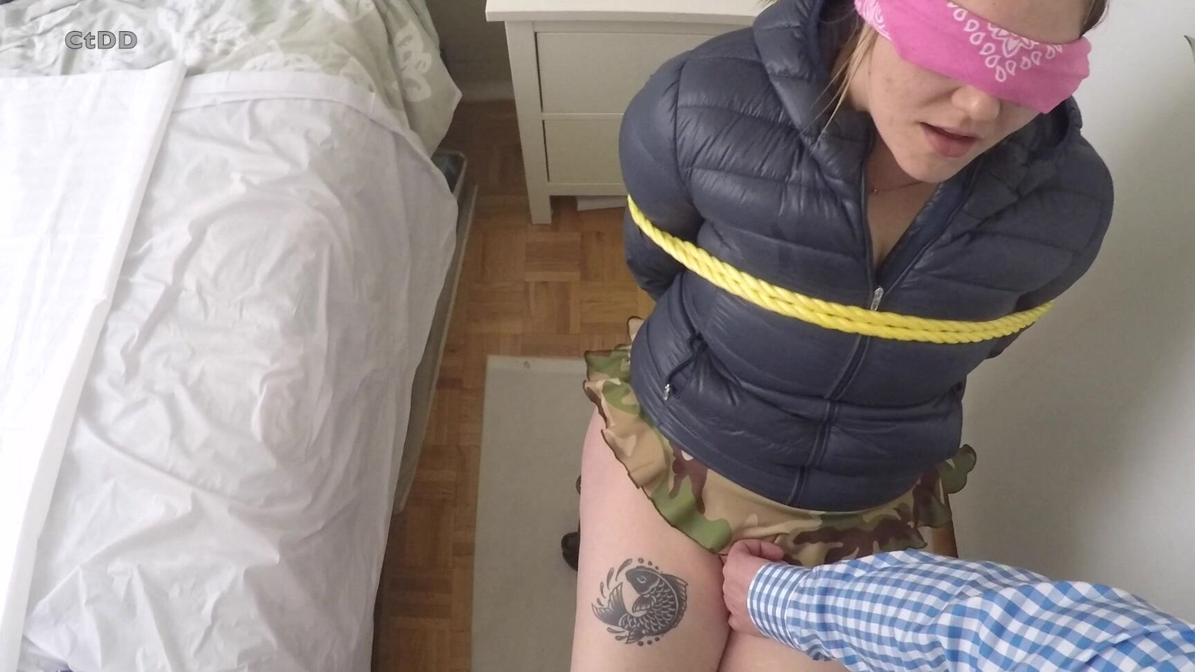 Dirtykristy Dolledup In Ropes Bondage Blindfold Fuck