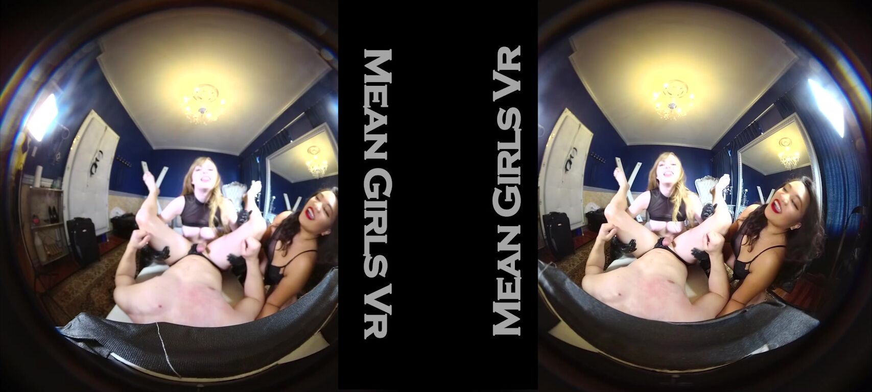 60fps, Vive, Femdom, 180, Pegging, VR, 1920p, 3D, Strapon Dolly Leigh, Mistress Valentine MeanGirlsVR.com