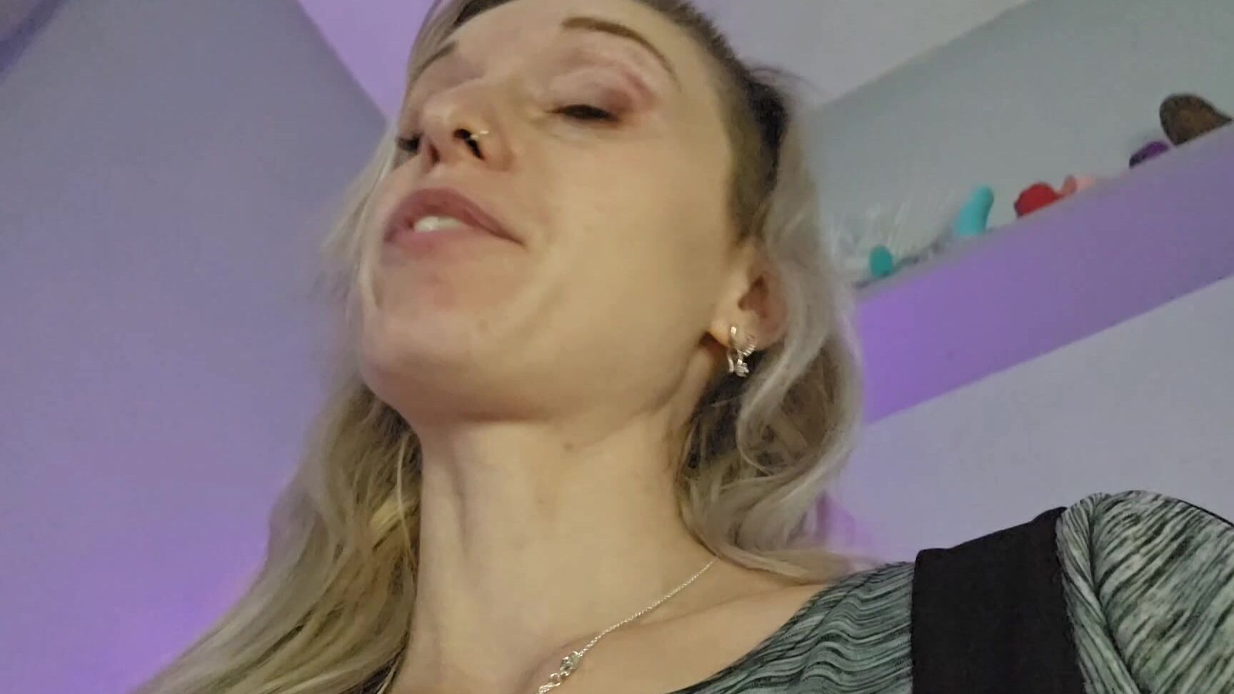 femdompov, giantess, mommyroleplay, policeofficer, sfw, shrinkingfetish officer hushes your shrunken self in office Manyvids