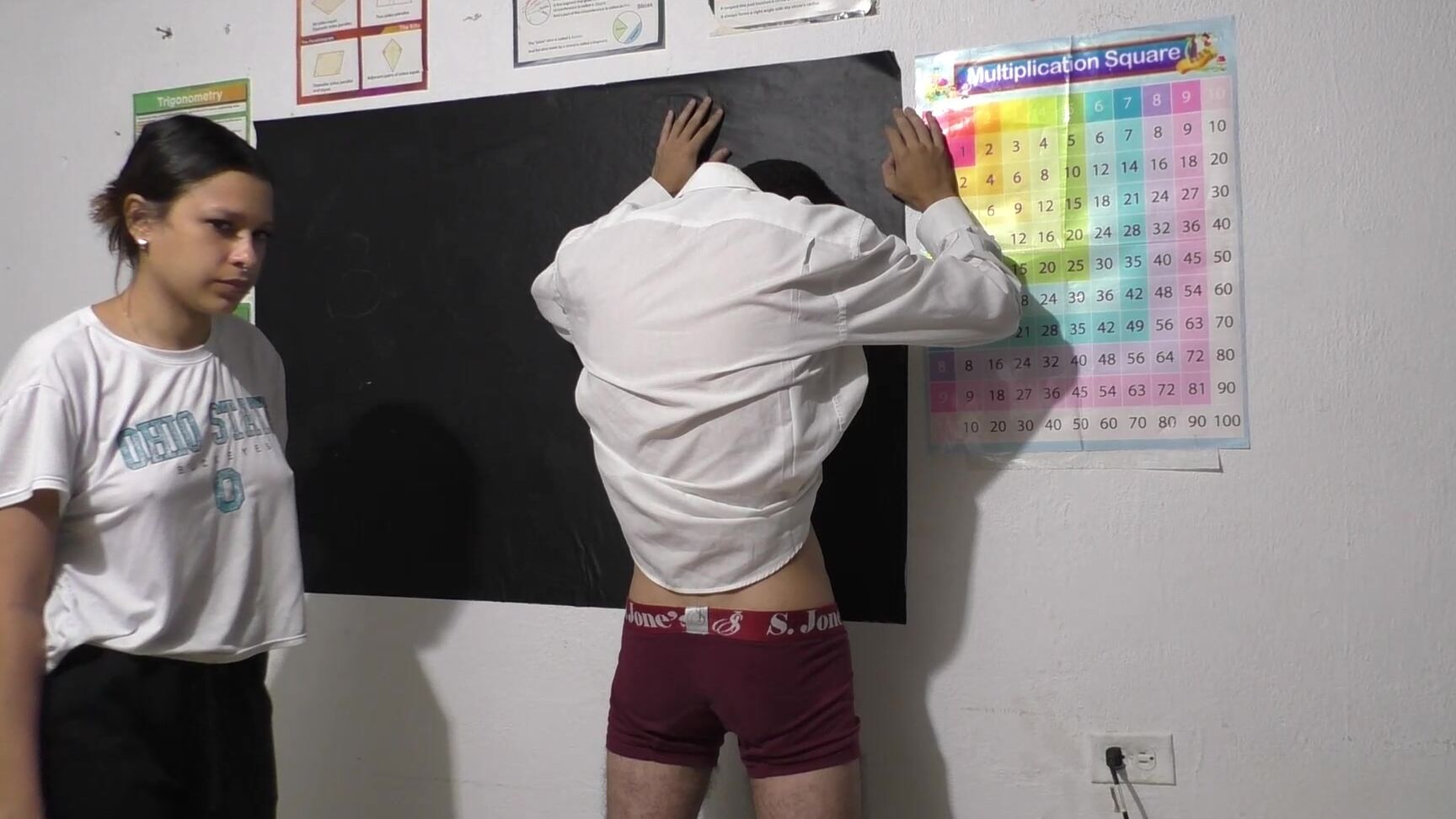 Spank Latinas Hard And Fast Paddling For Luis