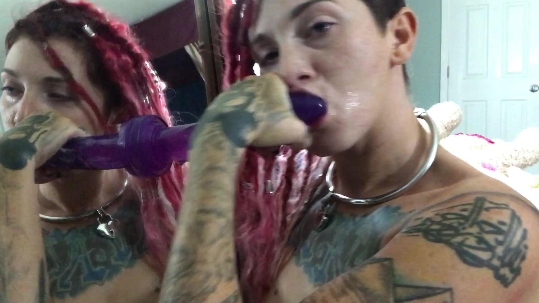 Deepthroat, Dildo Sucking, Dildos, Gagging, Spitting sully savage dildo deep throat ManyVids